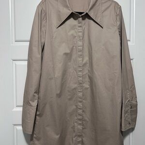 Anine Bing Tiffany Shirt Dress in Beige Taupe